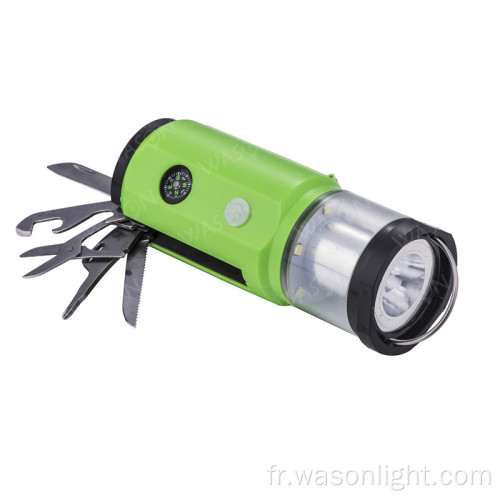 Lampe de camping rechargeable multi-outils extérieure Suvival